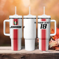 Custom Jordan Heritage Football Tumbler With Handle Al Nashama Sporty Style - Wonder Print Shop
