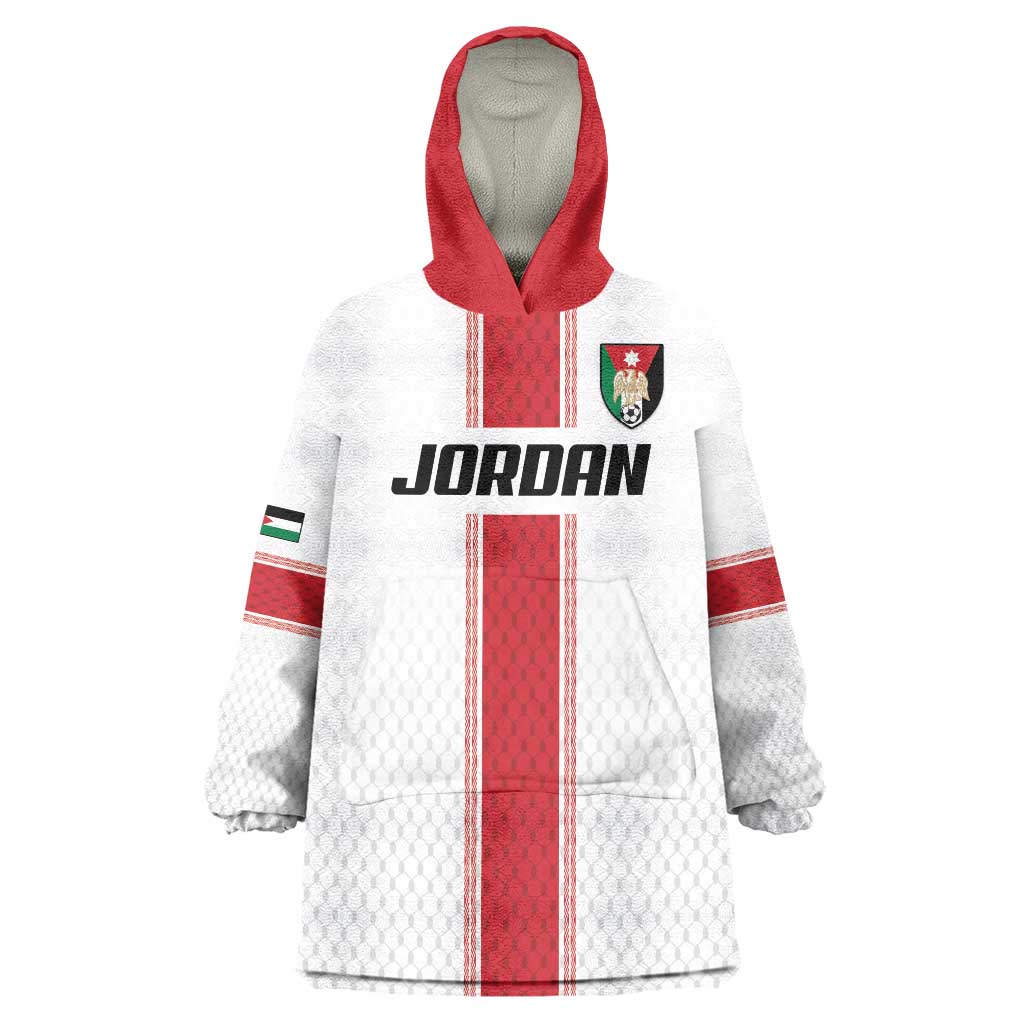 Custom Jordan Heritage Football Wearable Blanket Hoodie Al Nashama Sporty Style - Wonder Print Shop