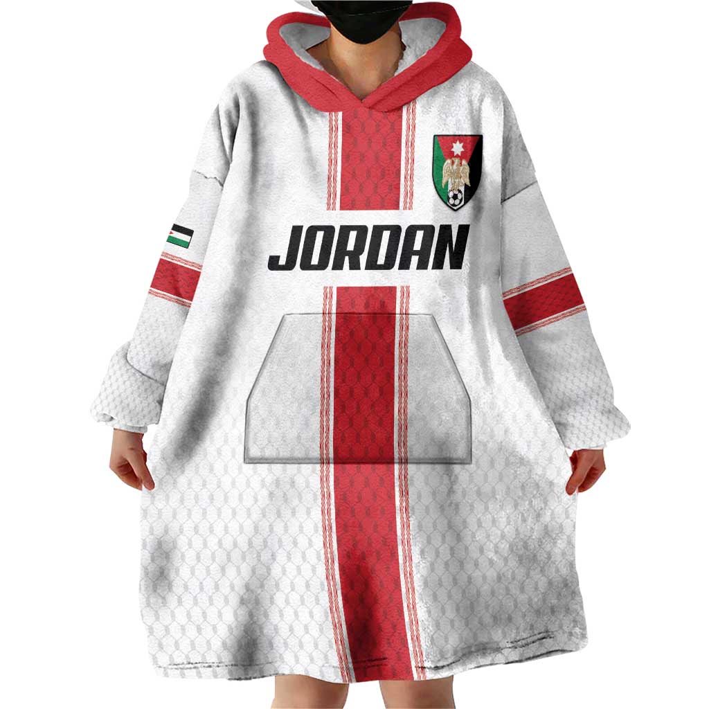 Custom Jordan Heritage Football Wearable Blanket Hoodie Al Nashama Sporty Style - Wonder Print Shop