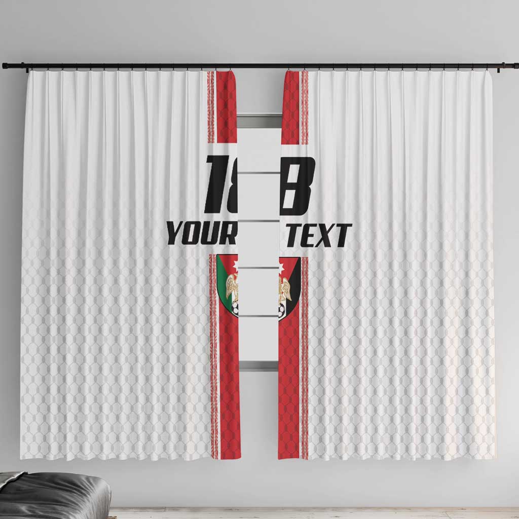 Custom Jordan Heritage Football Window Curtain Al Nashama Sporty Style - Wonder Print Shop