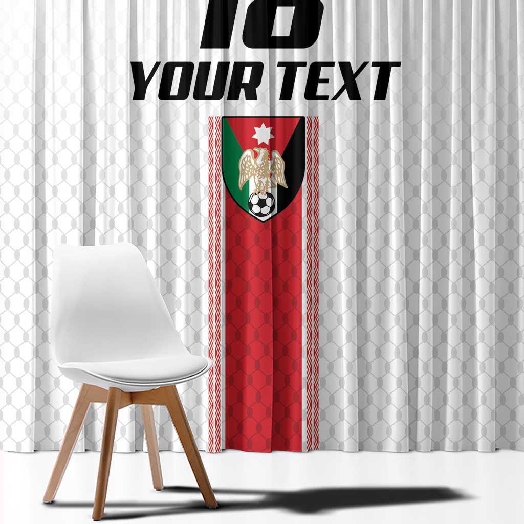 Custom Jordan Heritage Football Window Curtain Al Nashama Sporty Style - Wonder Print Shop