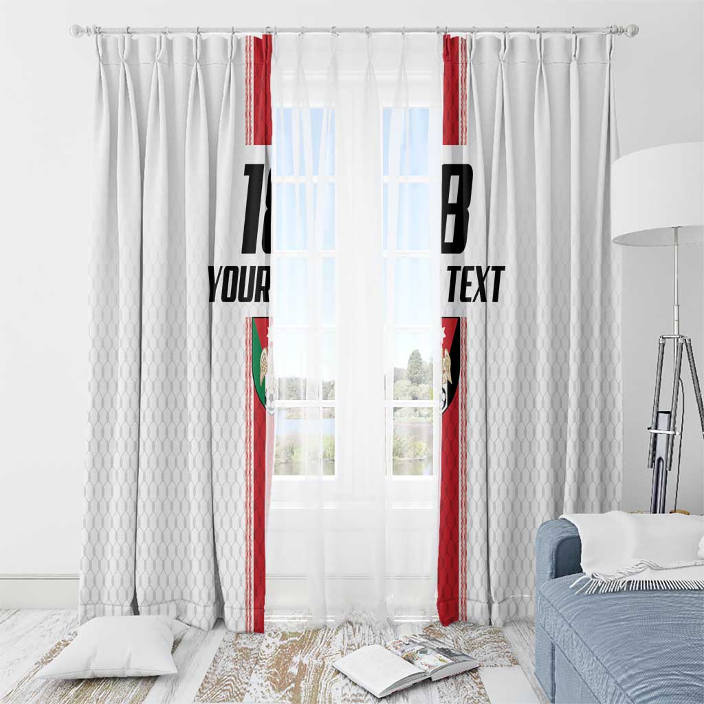 Custom Jordan Heritage Football Window Curtain Al Nashama Sporty Style - Wonder Print Shop