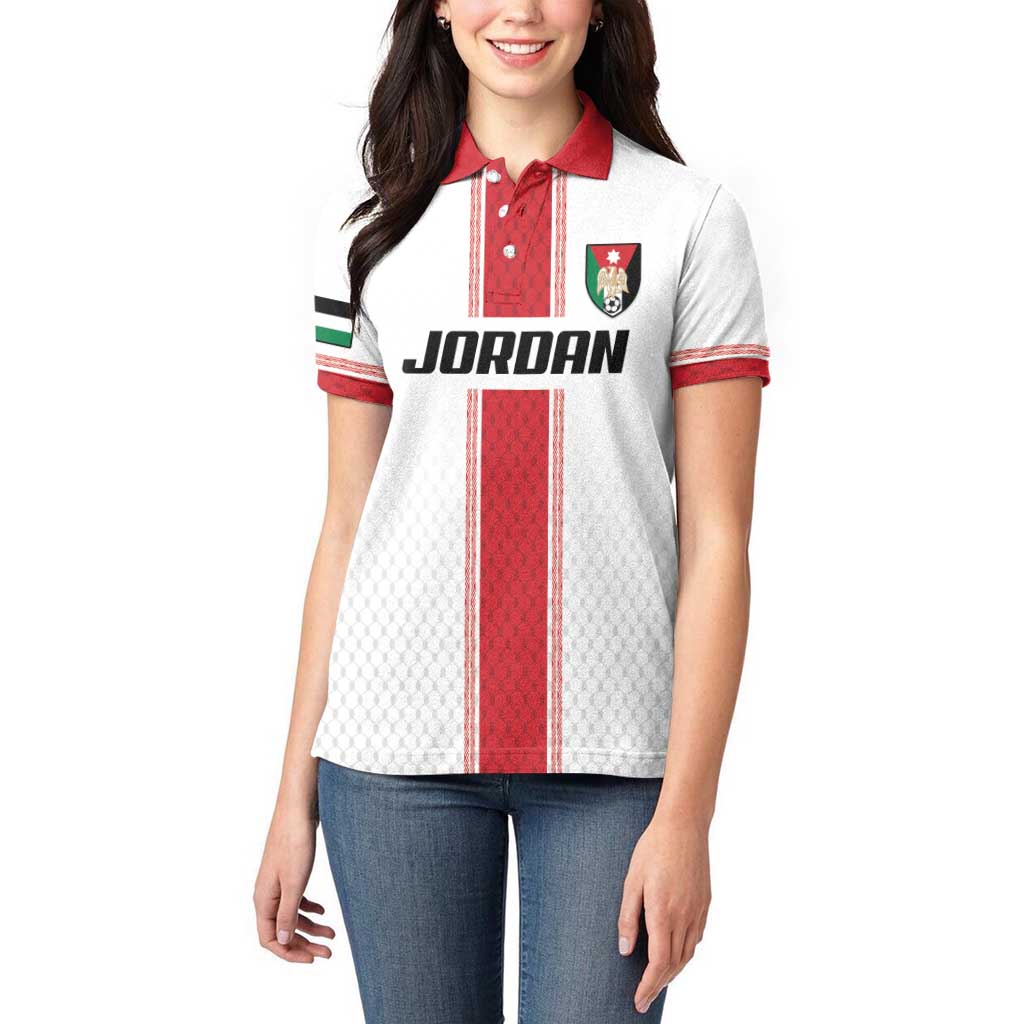 Custom Jordan Heritage Football Women Polo Shirt Al Nashama Sporty Style - Wonder Print Shop