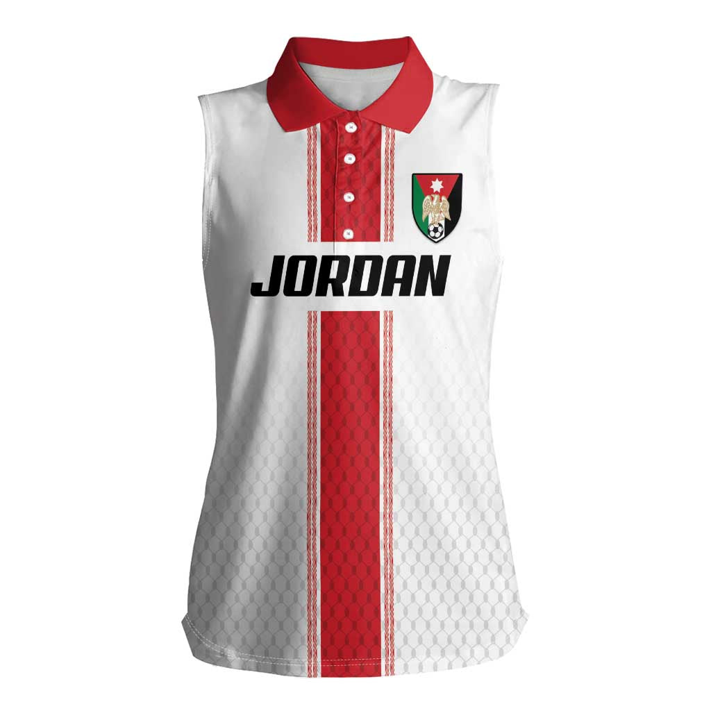 Custom Jordan Heritage Football Women Sleeveless Polo Shirt Al Nashama Sporty Style - Wonder Print Shop