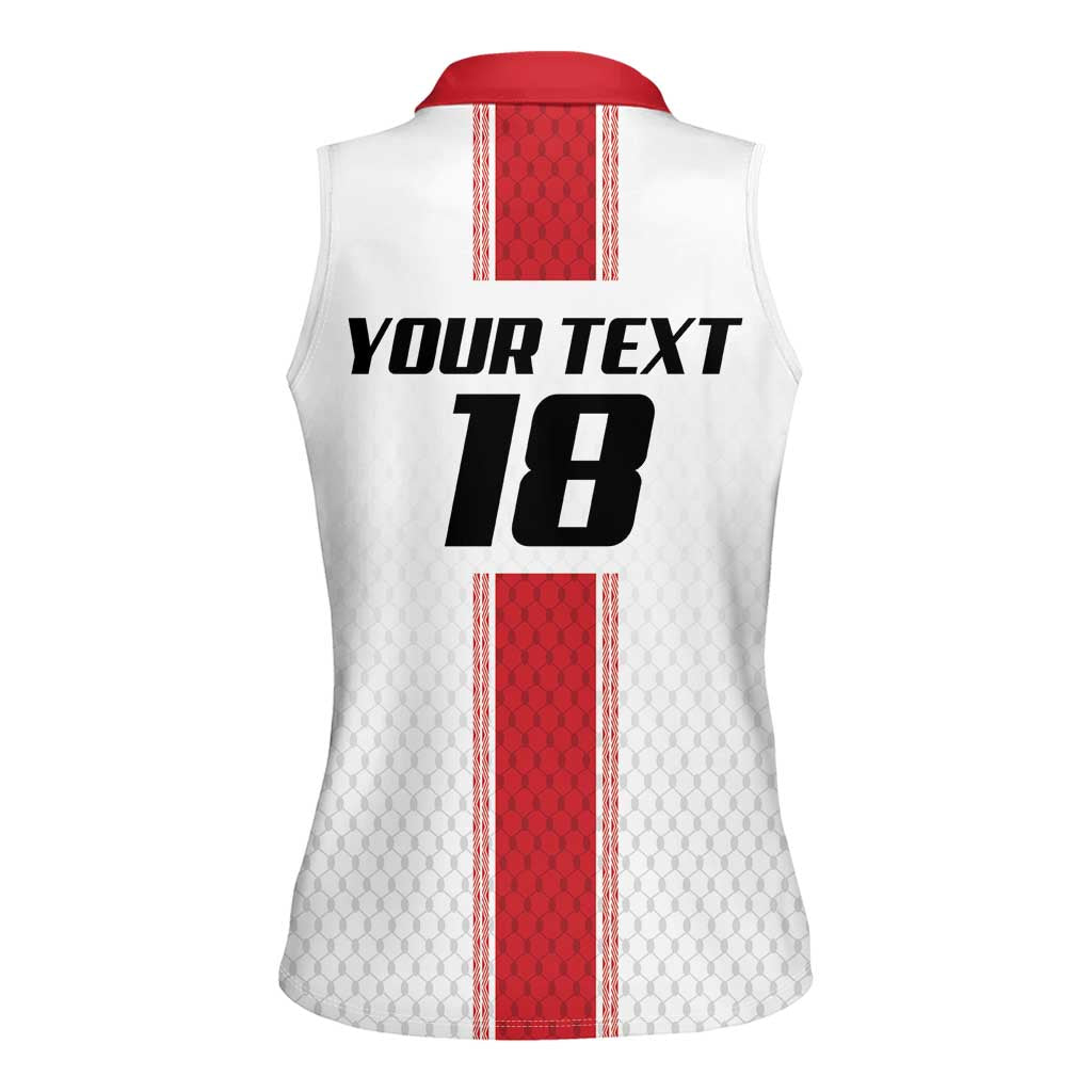 Custom Jordan Heritage Football Women Sleeveless Polo Shirt Al Nashama Sporty Style - Wonder Print Shop