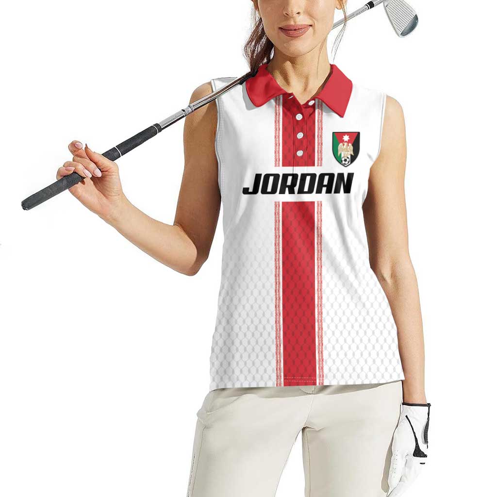 Custom Jordan Heritage Football Women Sleeveless Polo Shirt Al Nashama Sporty Style - Wonder Print Shop