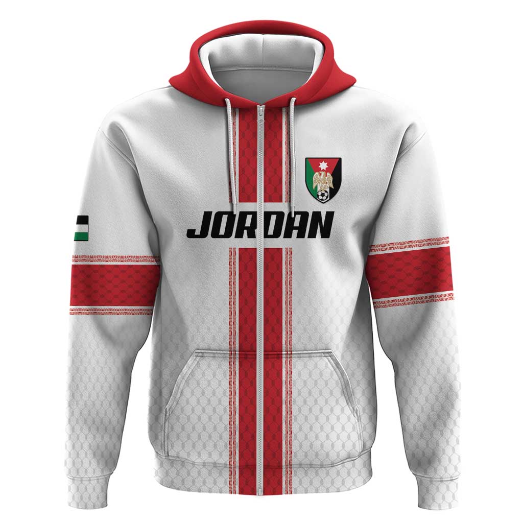 Custom Jordan Heritage Football Zip Hoodie Al Nashama Sporty Style - Wonder Print Shop