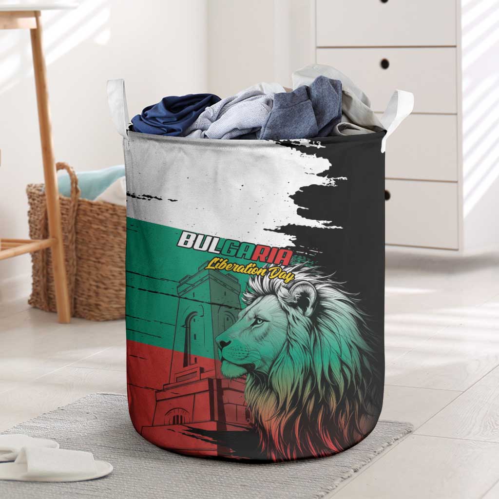 Bulgaria Liberation Day Laundry Basket Bulgarian Lion National Pride Patriotic