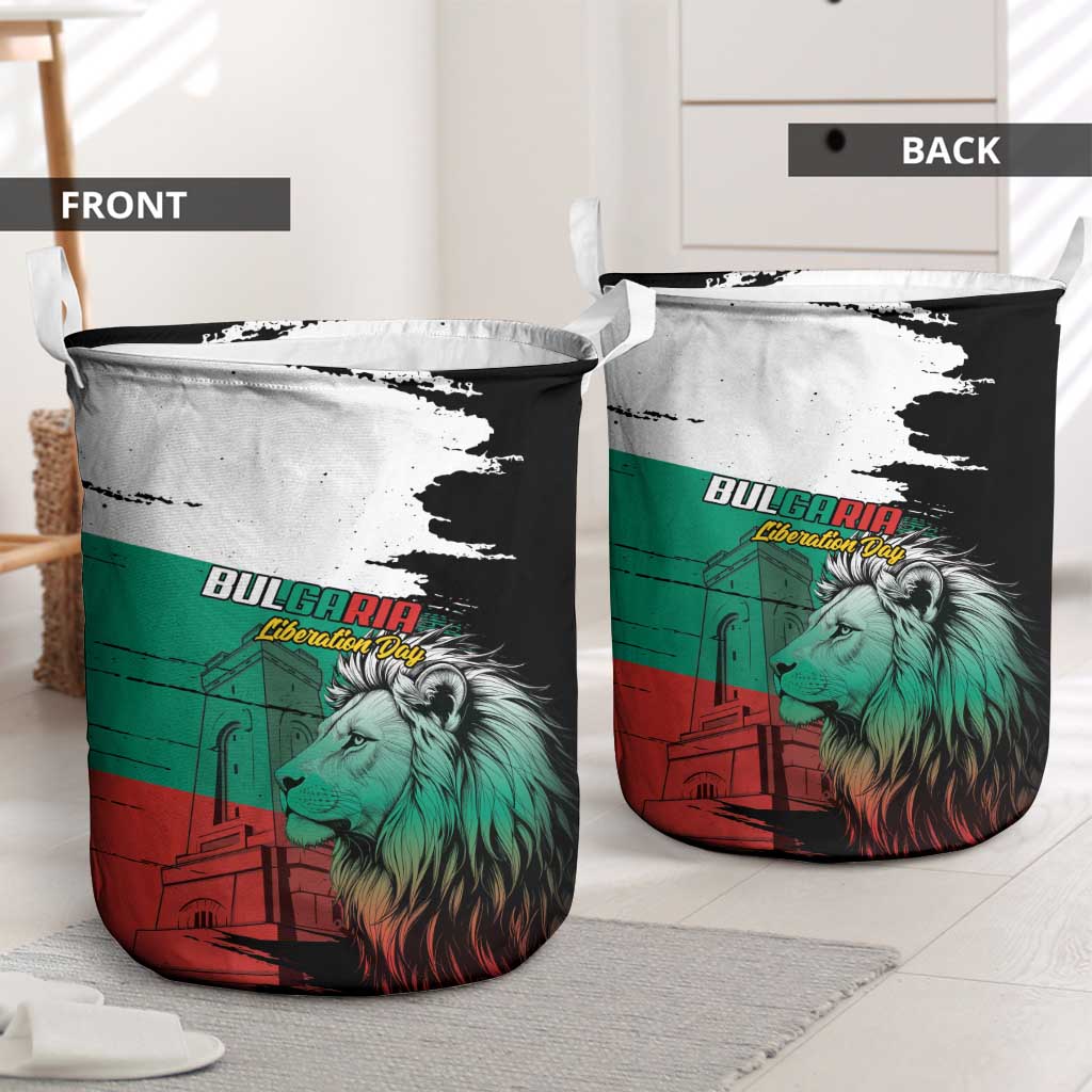 Bulgaria Liberation Day Laundry Basket Bulgarian Lion National Pride Patriotic