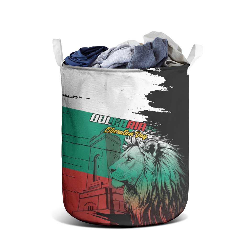 Bulgaria Liberation Day Laundry Basket Bulgarian Lion National Pride Patriotic