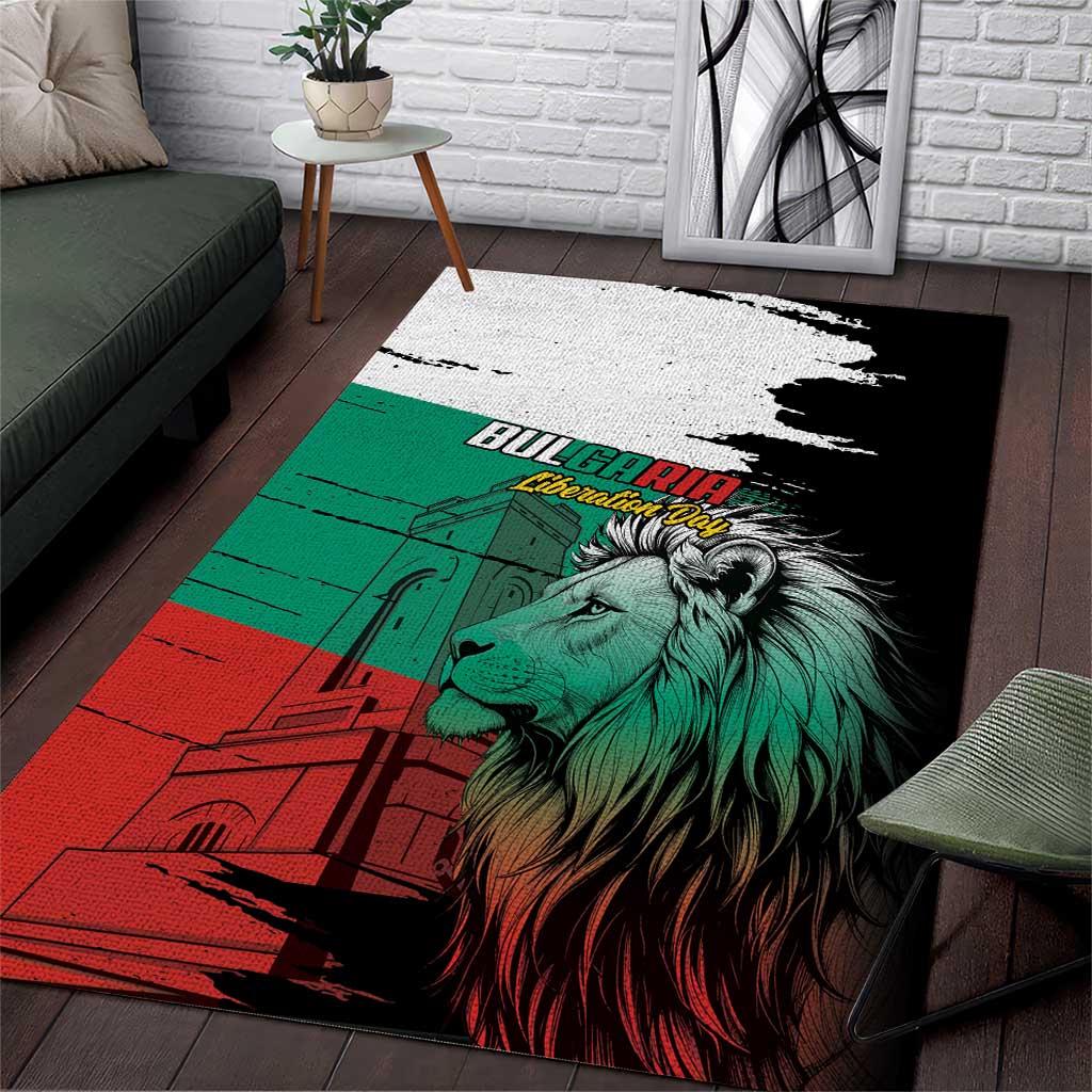 Bulgaria Liberation Day Area Rug Bulgarian Lion National Pride Patriotic