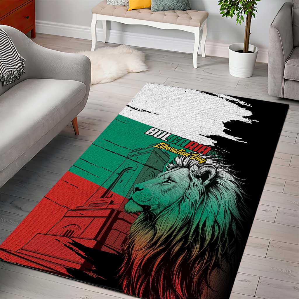 Bulgaria Liberation Day Area Rug Bulgarian Lion National Pride Patriotic