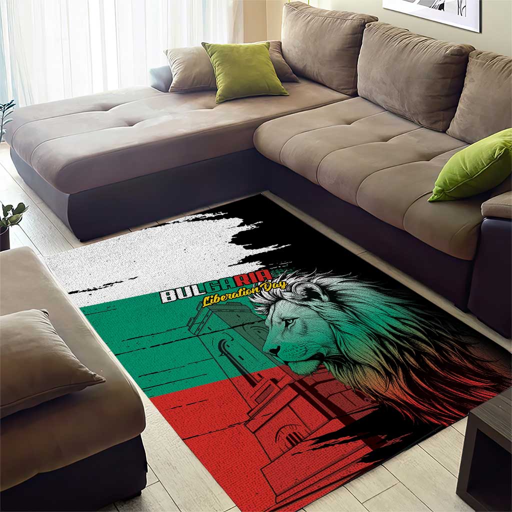 Bulgaria Liberation Day Area Rug Bulgarian Lion National Pride Patriotic