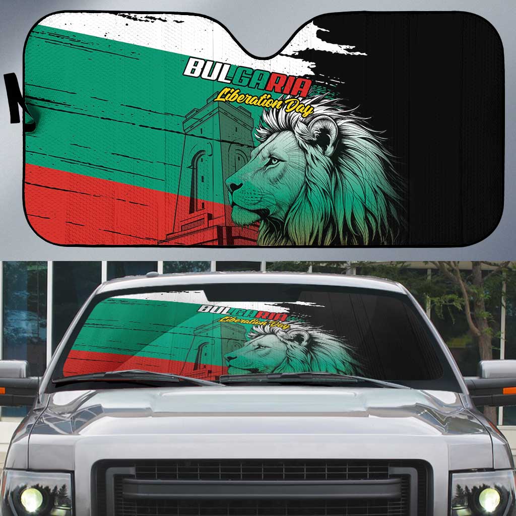 Bulgaria Liberation Day Auto Sun Shade Bulgarian Lion National Pride Patriotic