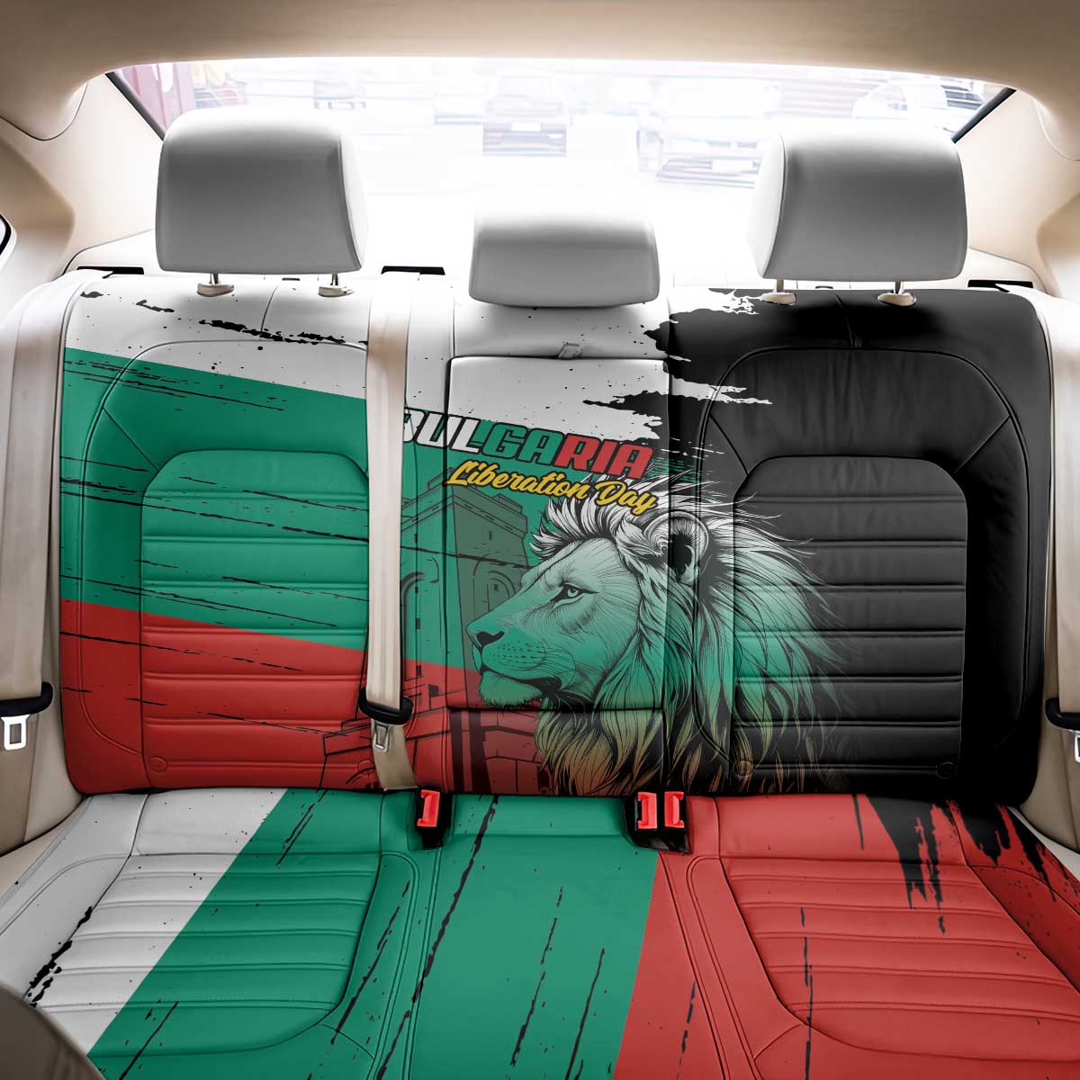 Bulgaria Liberation Day Back Car Seat Cover Bulgarian Lion National Pride Patriotic