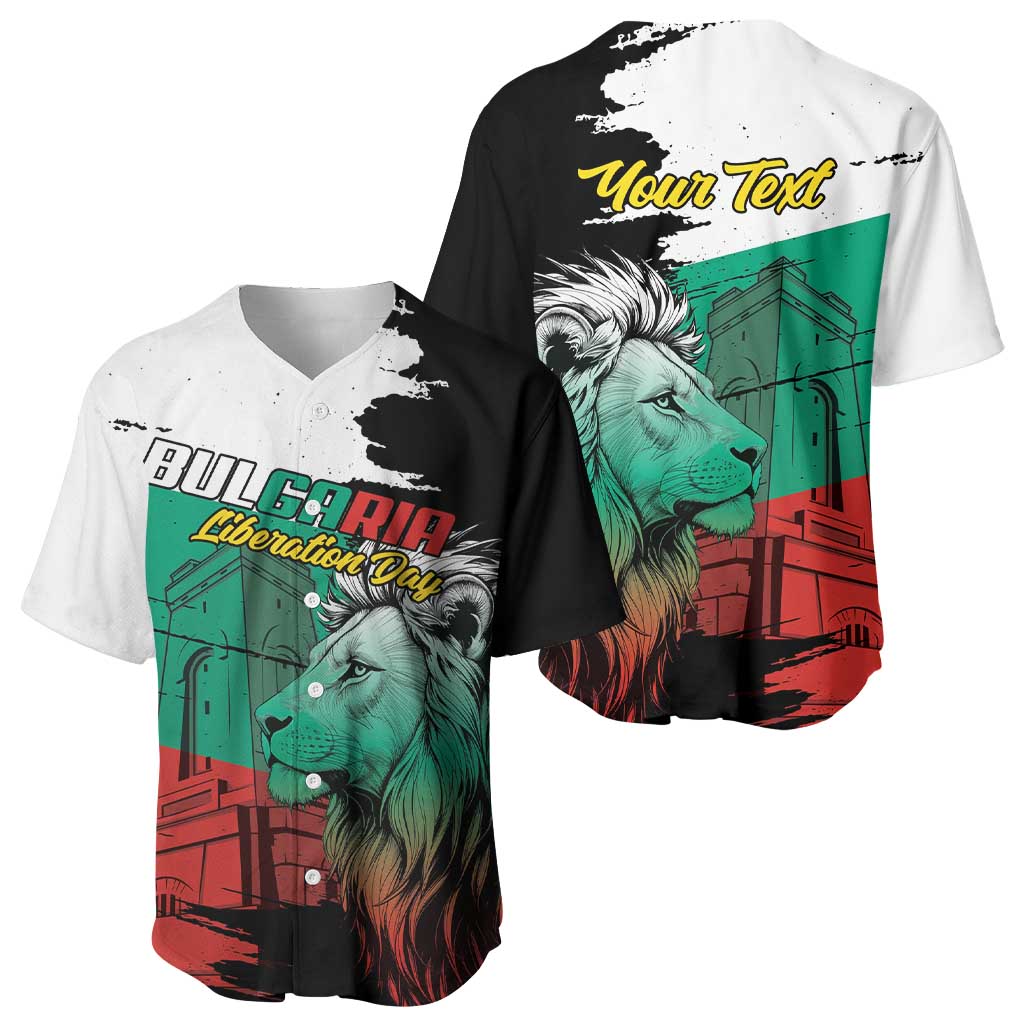 Bulgaria Liberation Day Personalized Baseball Jersey Bulgarian Lion National Pride Patriotic
