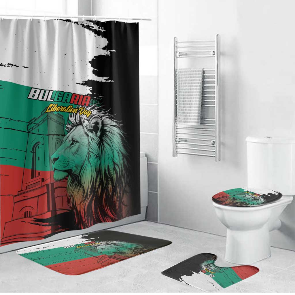 Bulgaria Liberation Day Bathroom Set Bulgarian Lion National Pride Patriotic