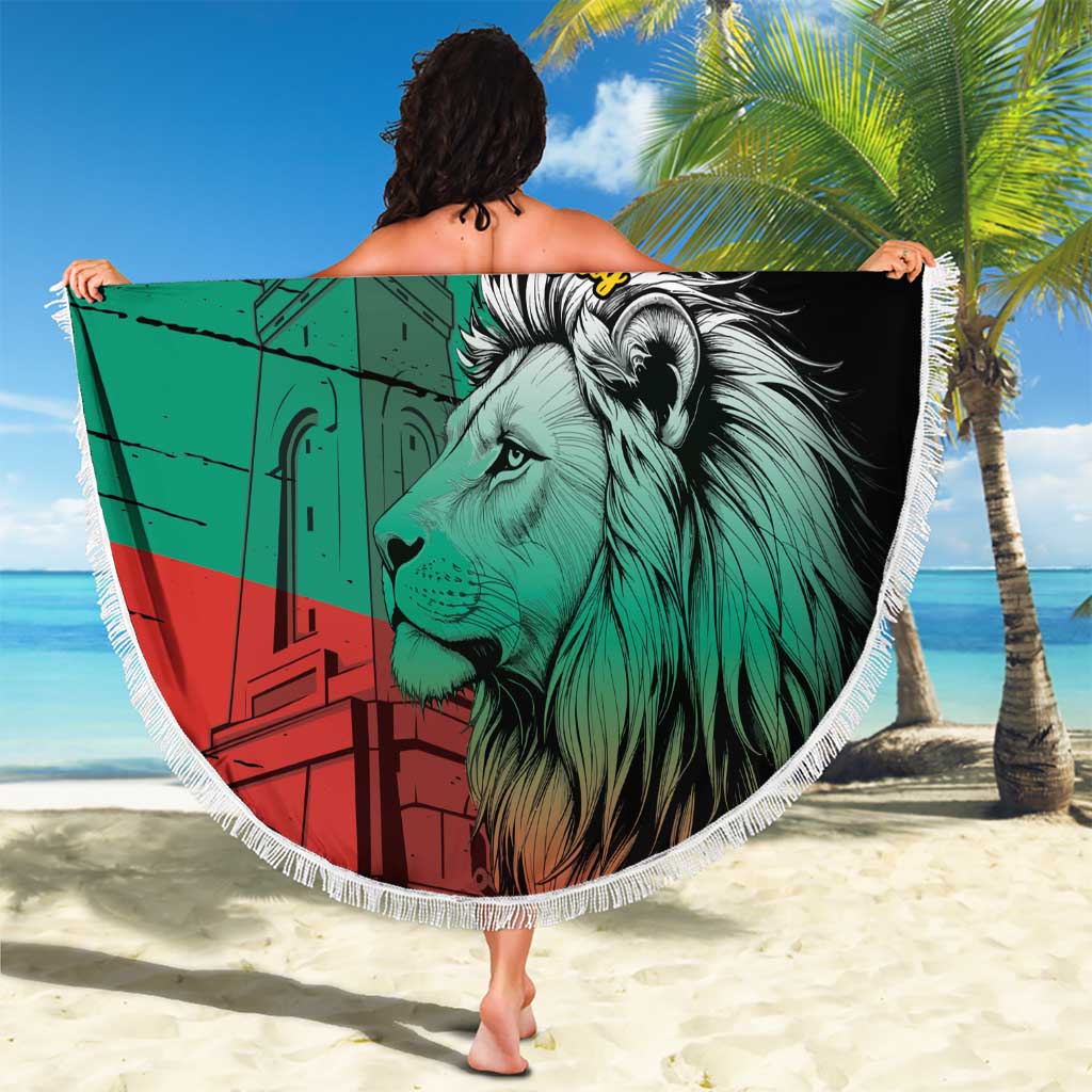 Bulgaria Liberation Day Beach Blanket Bulgarian Lion National Pride Patriotic