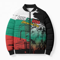 Bulgaria Liberation Day Personalized Bomber Puffer Jacket Bulgarian Lion National Pride Patriotic