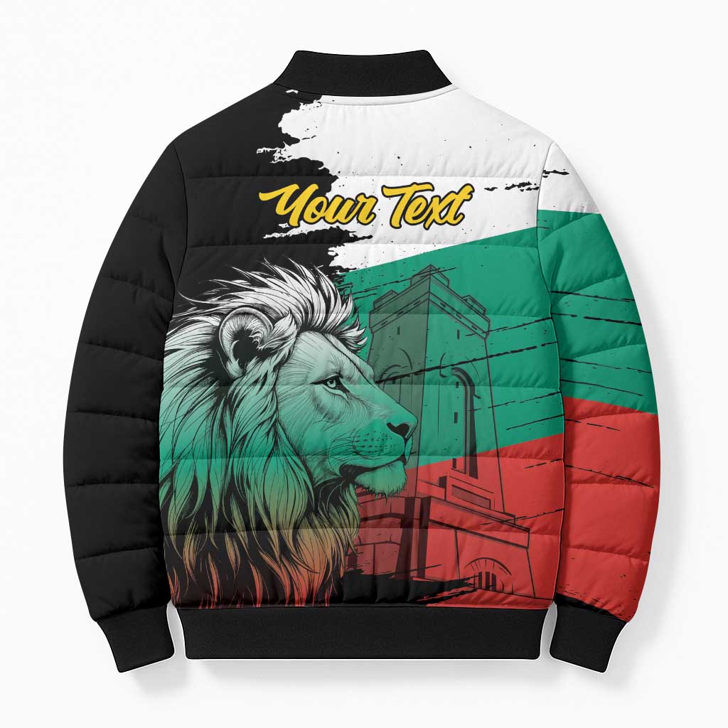 Bulgaria Liberation Day Personalized Bomber Puffer Jacket Bulgarian Lion National Pride Patriotic