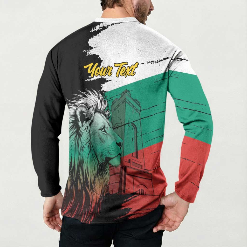 Bulgaria Liberation Day Personalized Button Sweatshirt Bulgarian Lion National Pride Patriotic
