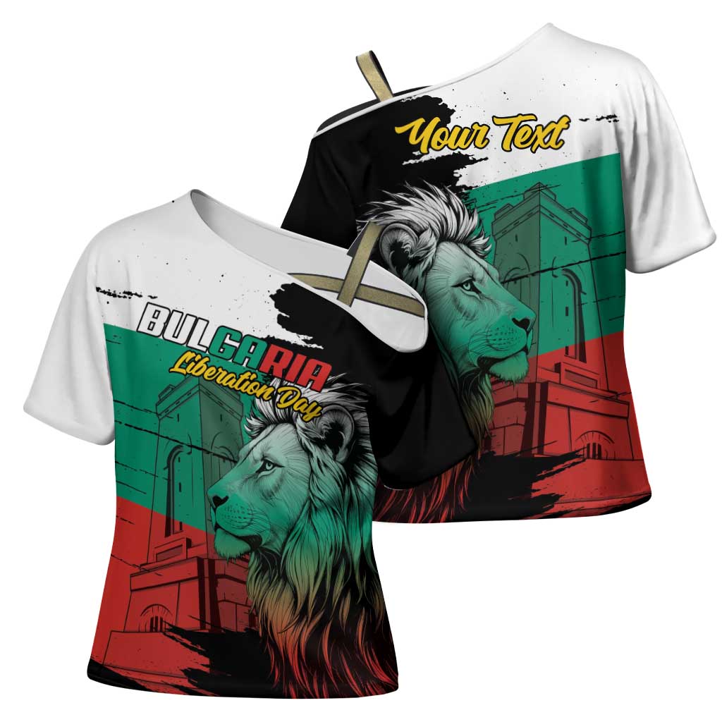 Bulgaria Liberation Day Personalized Cross Shoulder Shirt Bulgarian Lion National Pride Patriotic