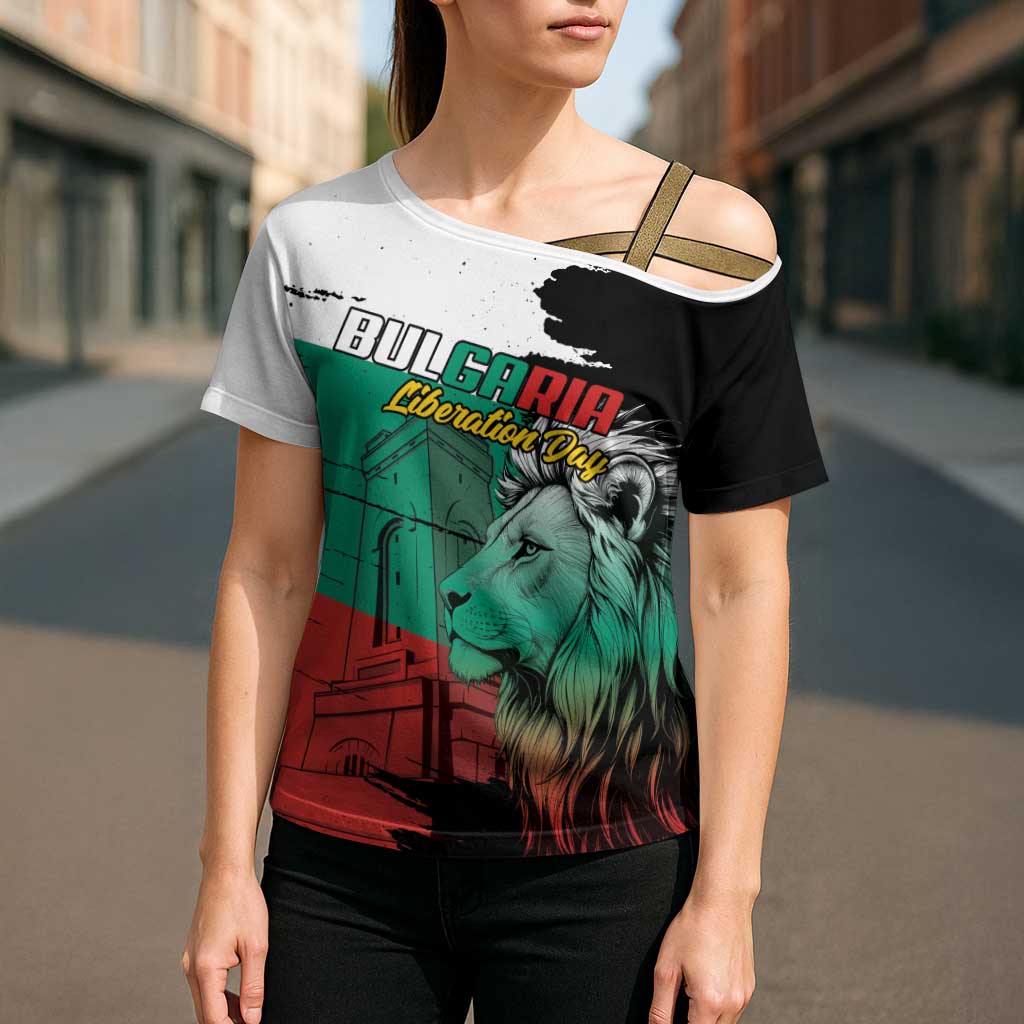 Bulgaria Liberation Day Personalized Cross Shoulder Shirt Bulgarian Lion National Pride Patriotic