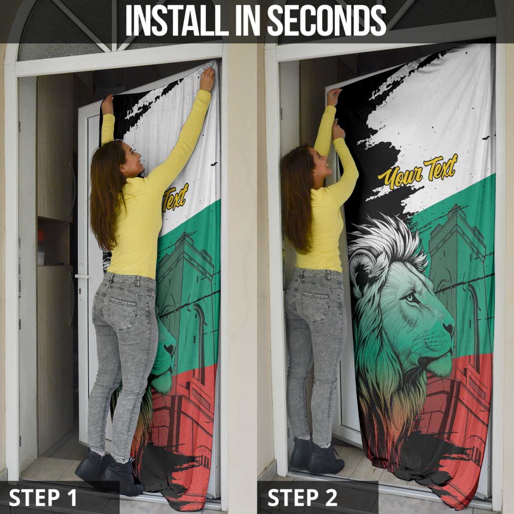 Bulgaria Liberation Day Personalized Door Cover Bulgarian Lion National Pride Patriotic