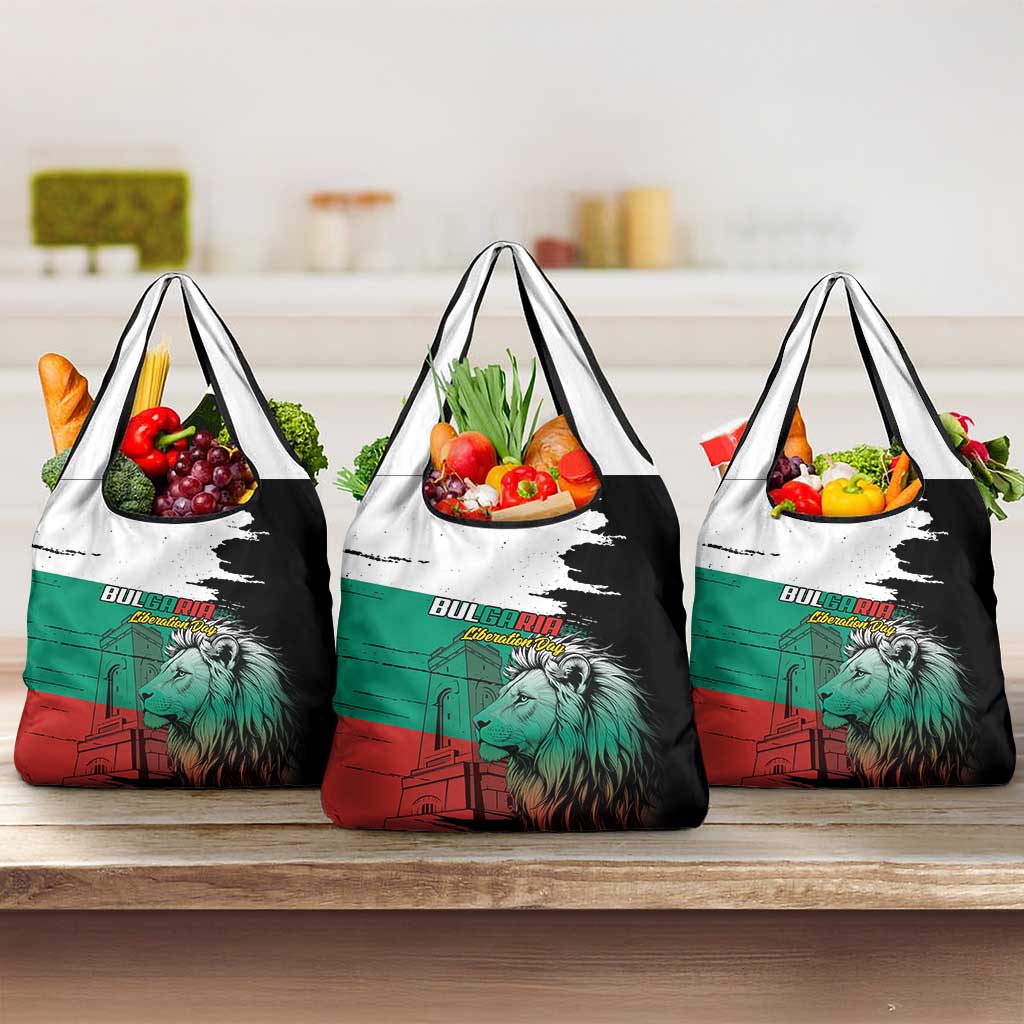Bulgaria Liberation Day Grocery Bag Bulgarian Lion National Pride Patriotic