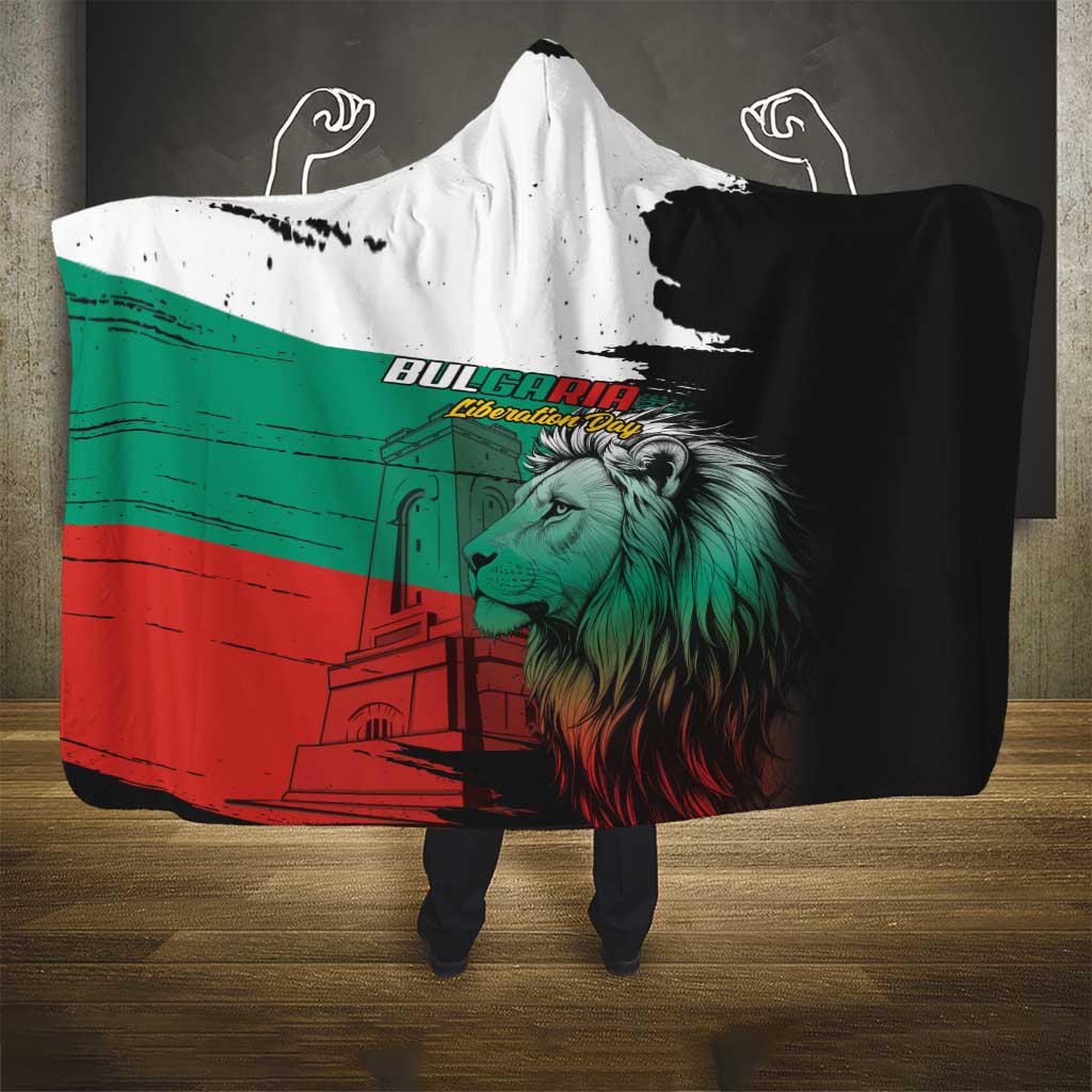 Bulgaria Liberation Day Hooded Blanket Bulgarian Lion National Pride Patriotic