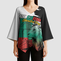 Bulgaria Liberation Day Personalized Kimono Sleeve Blouse Bulgarian Lion National Pride Patriotic
