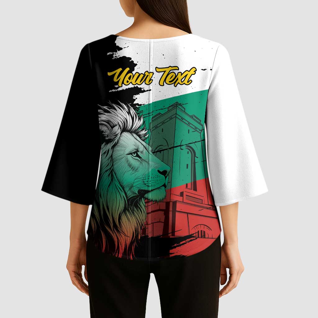 Bulgaria Liberation Day Personalized Kimono Sleeve Blouse Bulgarian Lion National Pride Patriotic