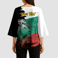 Bulgaria Liberation Day Personalized Kimono Sleeve Blouse Bulgarian Lion National Pride Patriotic