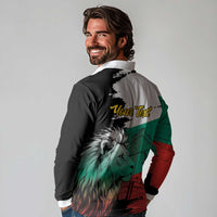 Bulgaria Liberation Day Personalized Long Sleeve Polo Shirt Bulgarian Lion National Pride Patriotic