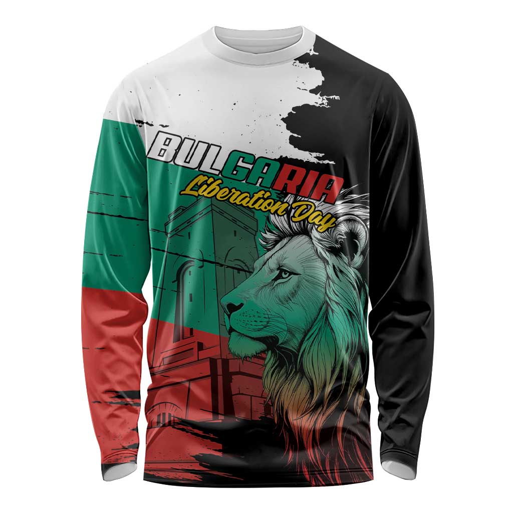 Bulgaria Liberation Day Personalized Long Sleeve Shirt Bulgarian Lion National Pride Patriotic