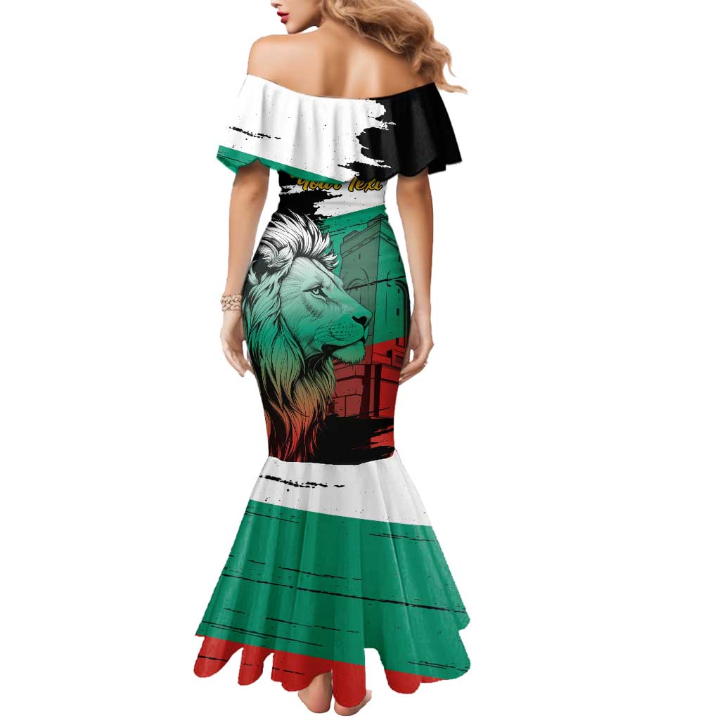 Bulgaria Liberation Day Personalized Mermaid Dress Bulgarian Lion National Pride Patriotic