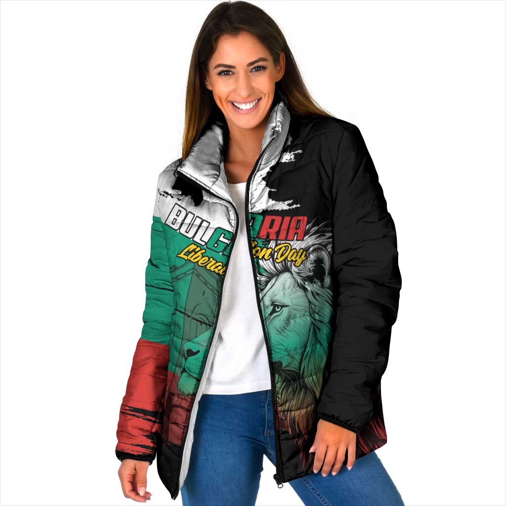 Bulgaria Liberation Day Personalized Padded Jacket Bulgarian Lion National Pride Patriotic