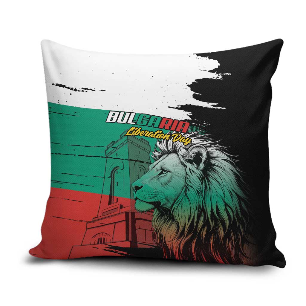 Bulgaria Liberation Day Pillow Cover Bulgarian Lion National Pride Patriotic