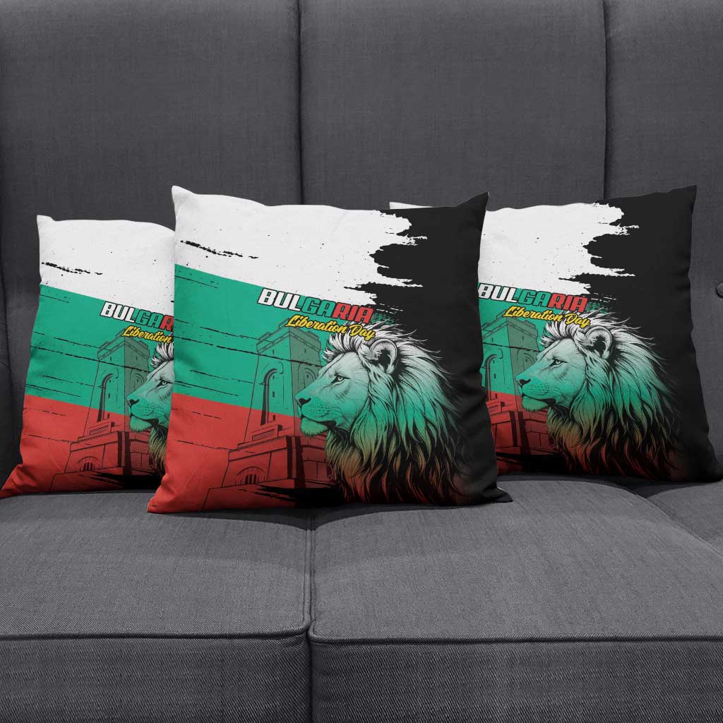 Bulgaria Liberation Day Pillow Cover Bulgarian Lion National Pride Patriotic