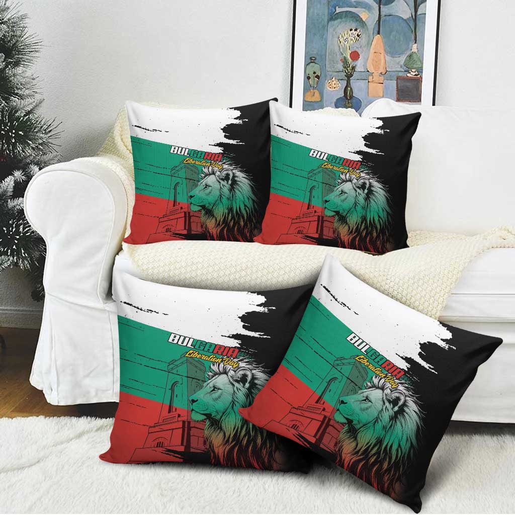 Bulgaria Liberation Day Pillow Cover Bulgarian Lion National Pride Patriotic