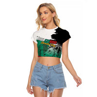 Bulgaria Liberation Day Personalized Raglan Cropped T Shirt Bulgarian Lion National Pride Patriotic