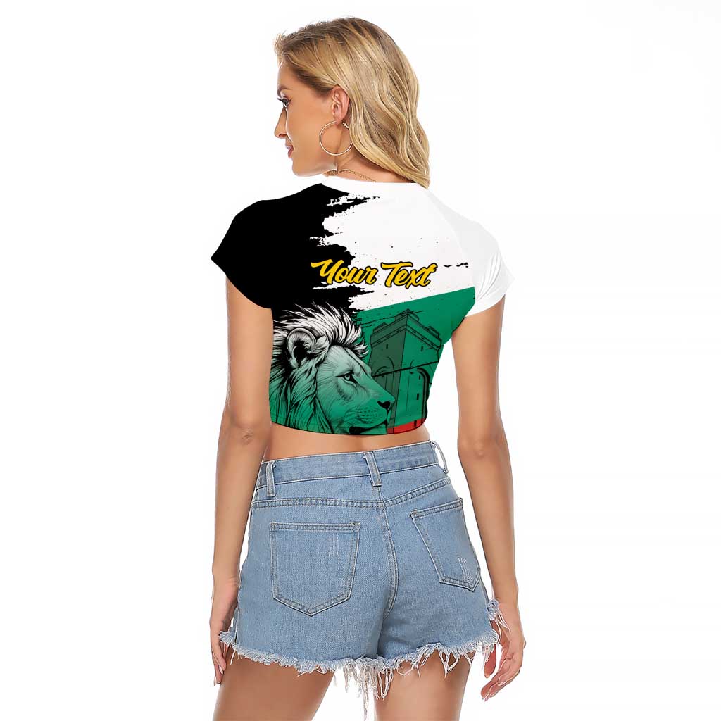 Bulgaria Liberation Day Personalized Raglan Cropped T Shirt Bulgarian Lion National Pride Patriotic