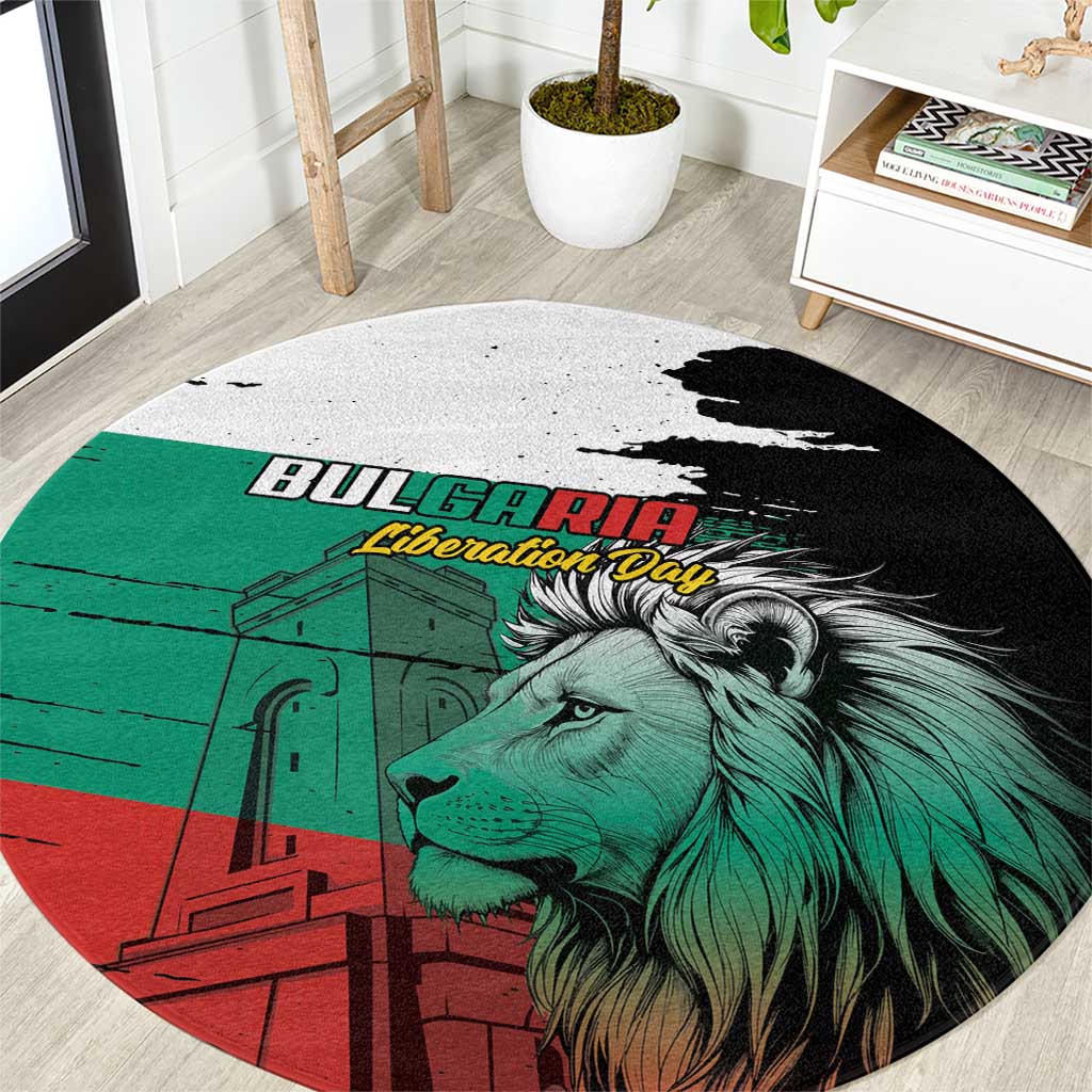 Bulgaria Liberation Day Round Carpet Bulgarian Lion National Pride Patriotic