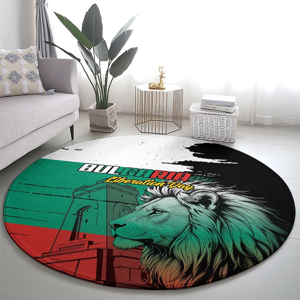 Bulgaria Liberation Day Round Carpet Bulgarian Lion National Pride Patriotic