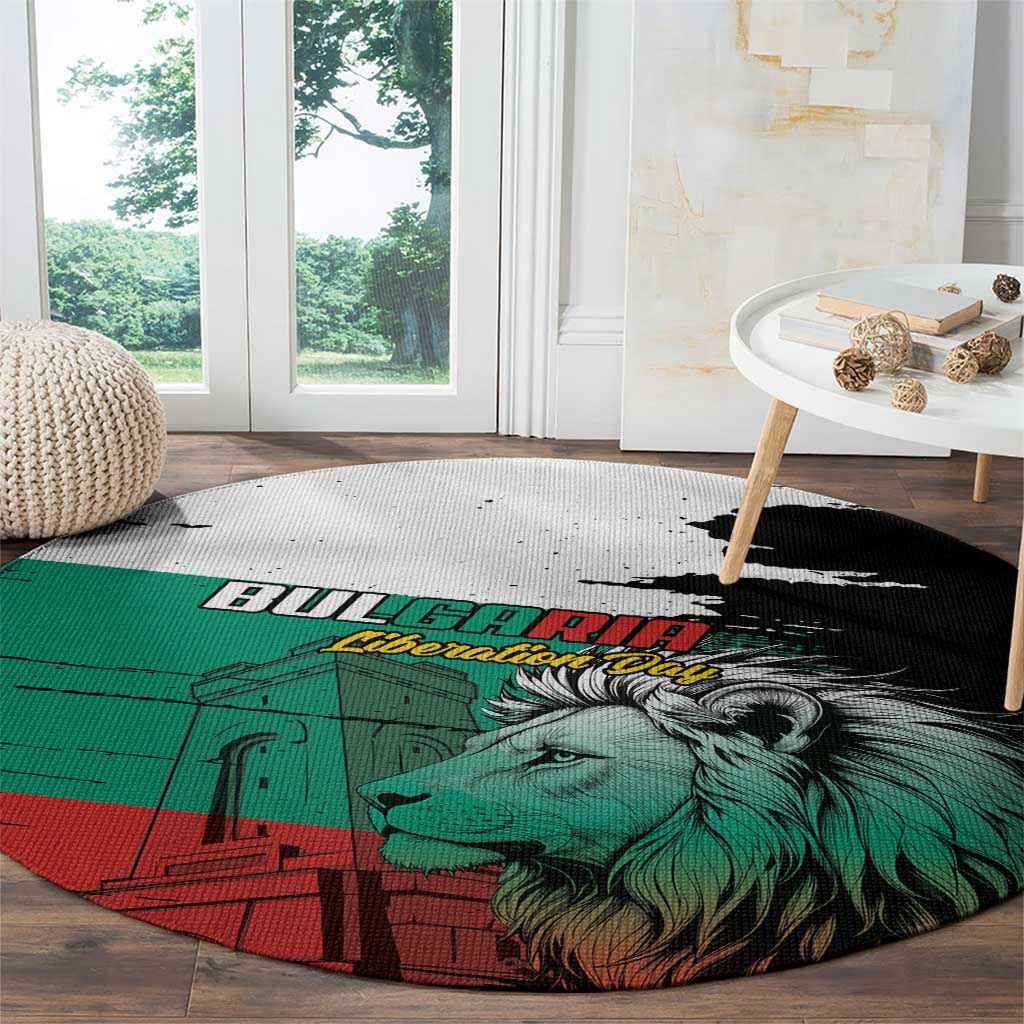 Bulgaria Liberation Day Round Carpet Bulgarian Lion National Pride Patriotic