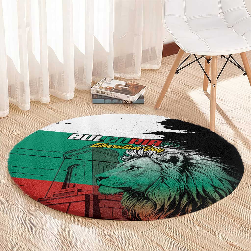 Bulgaria Liberation Day Round Carpet Bulgarian Lion National Pride Patriotic