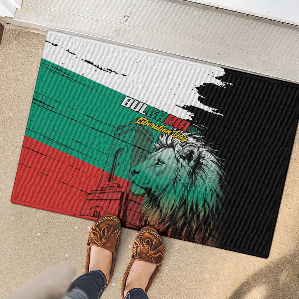 Bulgaria Liberation Day Rubber Doormat Bulgarian Lion National Pride Patriotic