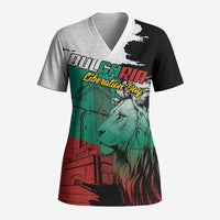 Bulgaria Liberation Day Personalized Scrub Top Bulgarian Lion National Pride Patriotic
