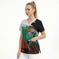 Bulgaria Liberation Day Personalized Scrub Top Bulgarian Lion National Pride Patriotic
