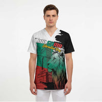 Bulgaria Liberation Day Personalized Scrub Top Bulgarian Lion National Pride Patriotic